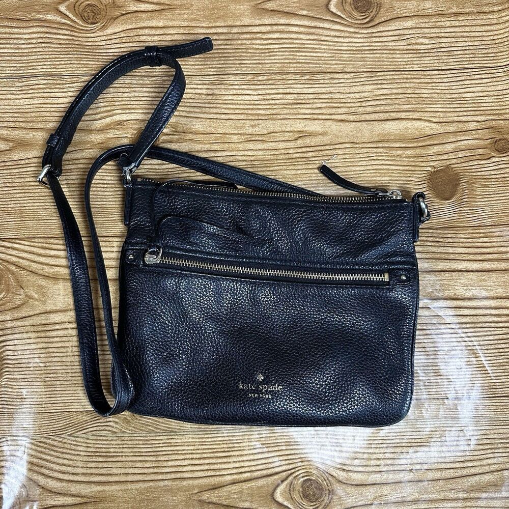 Kate Spade New York Crossbody Bag Jackson Street Gabriele Black Leather Handbag